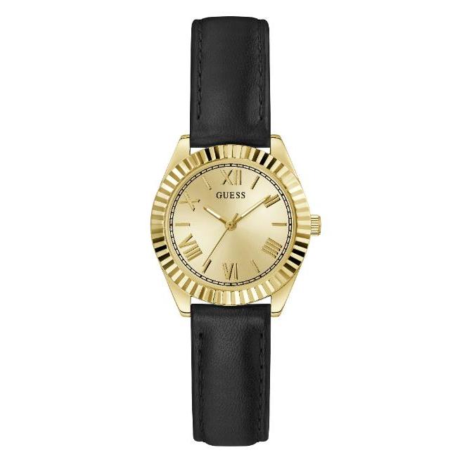 GUESS-MINI LUNA GUESS Mini Luna Ladies Black Gold Tone Analog Watch