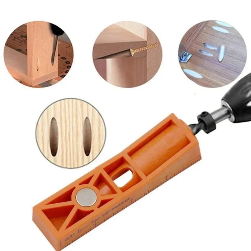 Woodworking Oblique Hole Locator Pocket Hole Angle Drill Guide Hole Punch Locator Set DIY Carpentry 