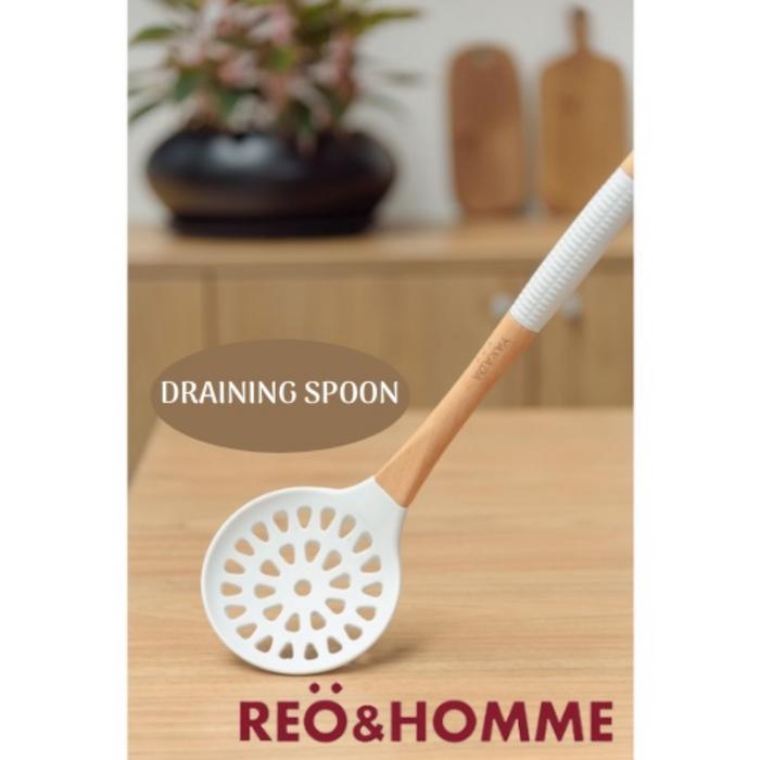 Reo&Homme Alat Masak Silicone Draining Spoon Y203E