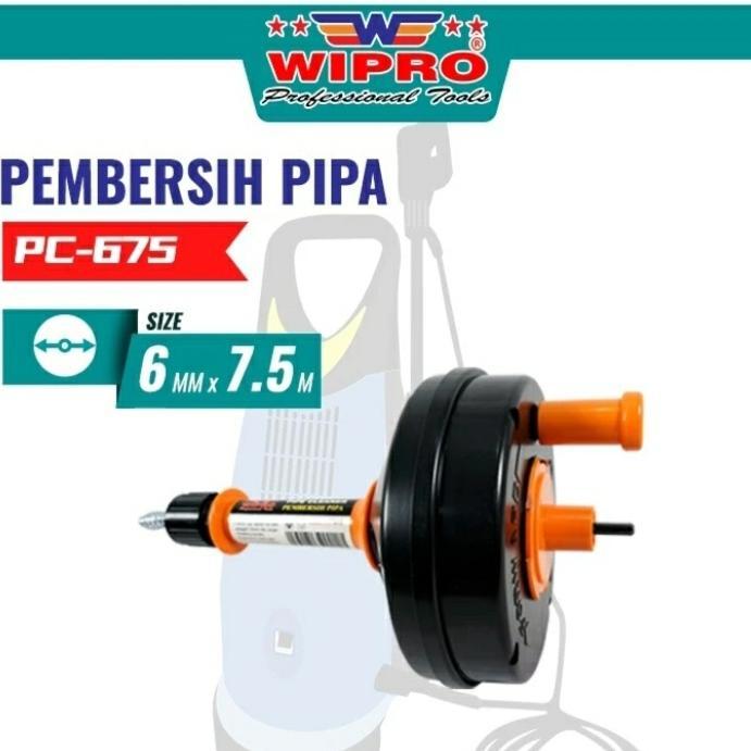 WIPRO - Pipe Drain Cleaner Pembersih Pipa Saluran Air Sumbat 7.5m WIPRO PC-675