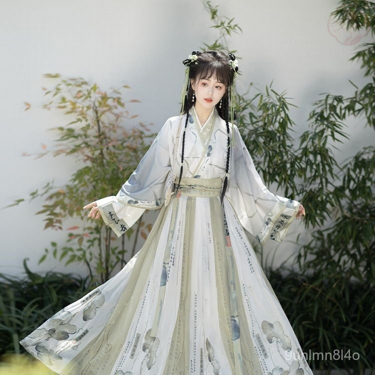 Set Baju Tradisional Cina Hanfu Wanita Gaya Jin Spring Summer Ru Skirt Untuk Mahasiswa Sehari-hari