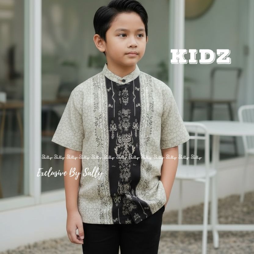Sally Scarf kemeja KIDS NAVIA-  FULL MOTIF printing - sally_scarf