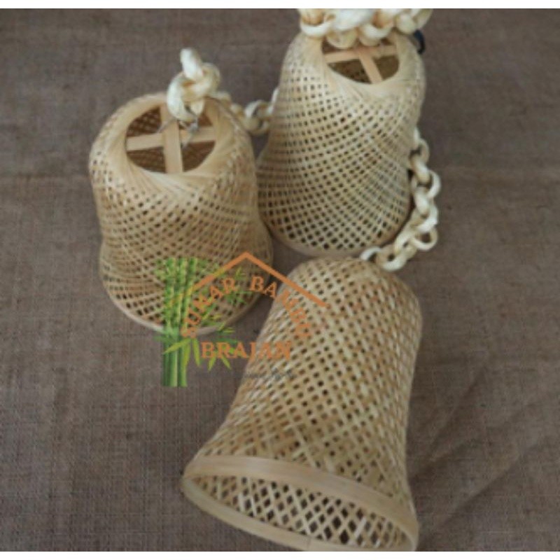 Kap Lampu Lonceng | Kap Lampu Gantung | Kap Lampu Unik | Kap Lampu Bambu | Kerajinan Bambu