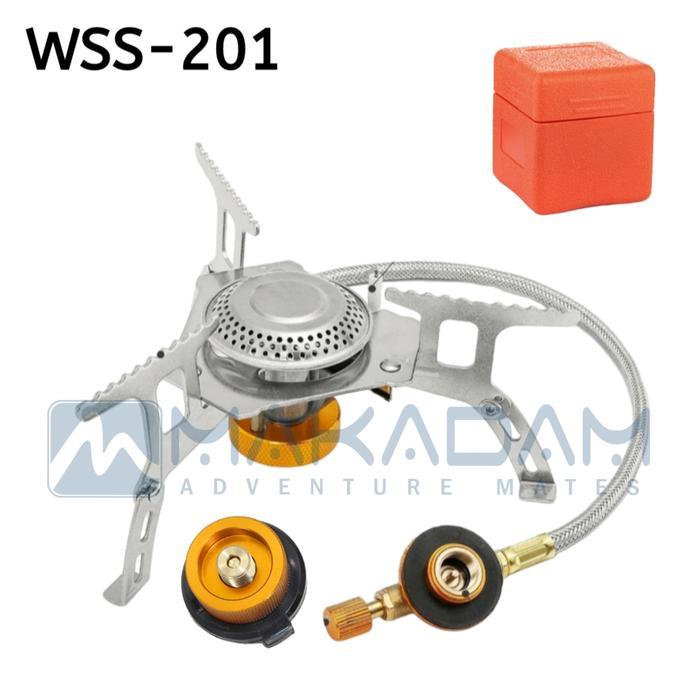 CoDlukak Kompor Selang Plus Adapter Ultralight Hiking Camping Outdoor WSS 201 - Wss-201