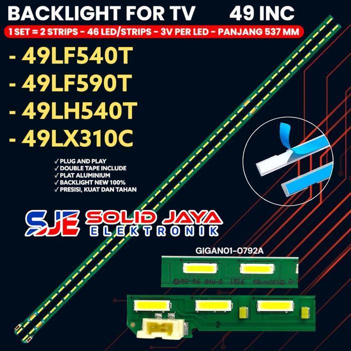 BACKLIGHT TV LED 49 INCH 49LF540T 49LF590T 49LX310 49LH540T 49LF540 49LF590 49LX310 49LH540 LAMPU BL