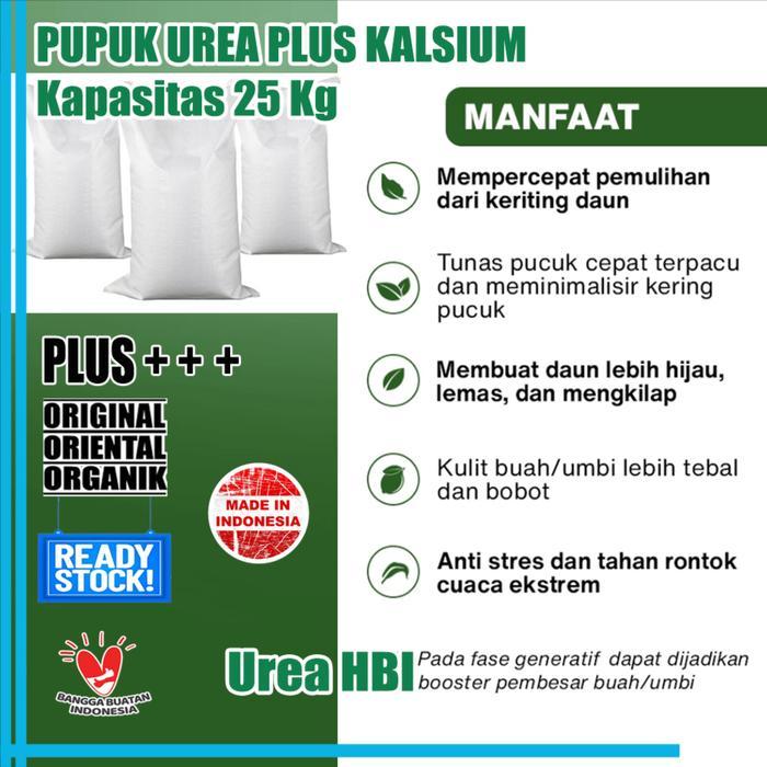 Bubuk Pupuk Urea Plus Kalsium 25 Kg Urea HBI Untuk Semua Jenis Tanaman Kemasan Repack
