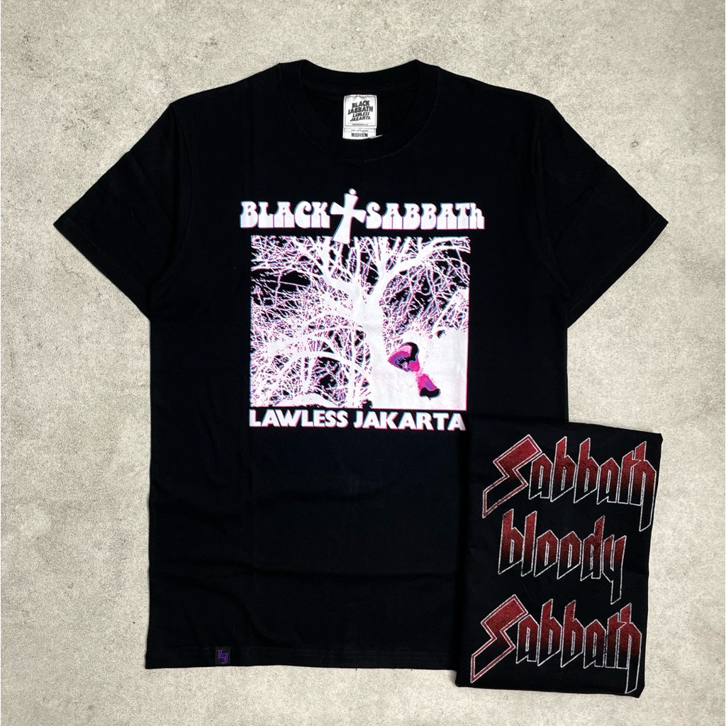 COD | Black Sabbath x Lawless Jakarta - Sabbath Bloody Sabbath | Tshirt Black Original Merchandise