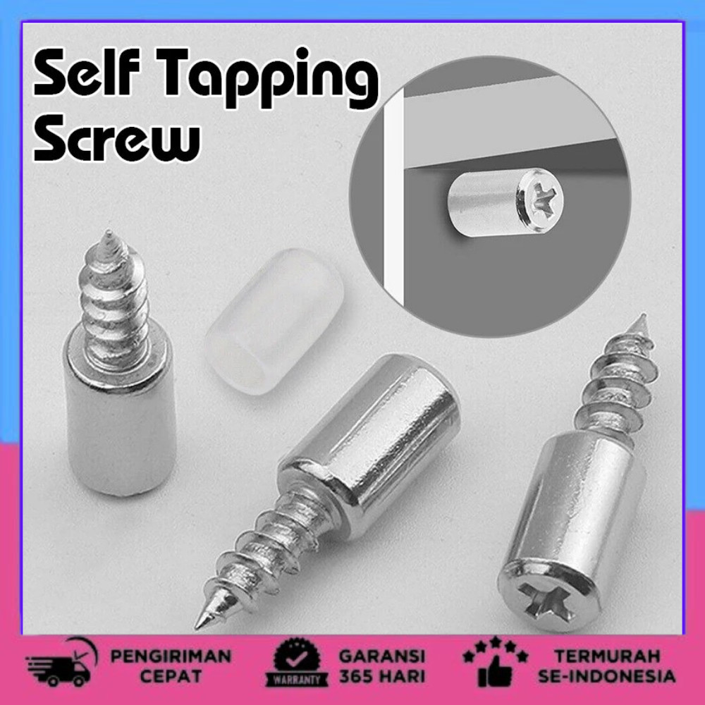 30 PCS Ambalan Kayu Ambalan Kaca Ambalan Triplek Ambalan Besi Bulat Baut Penyangga Rak Dinding