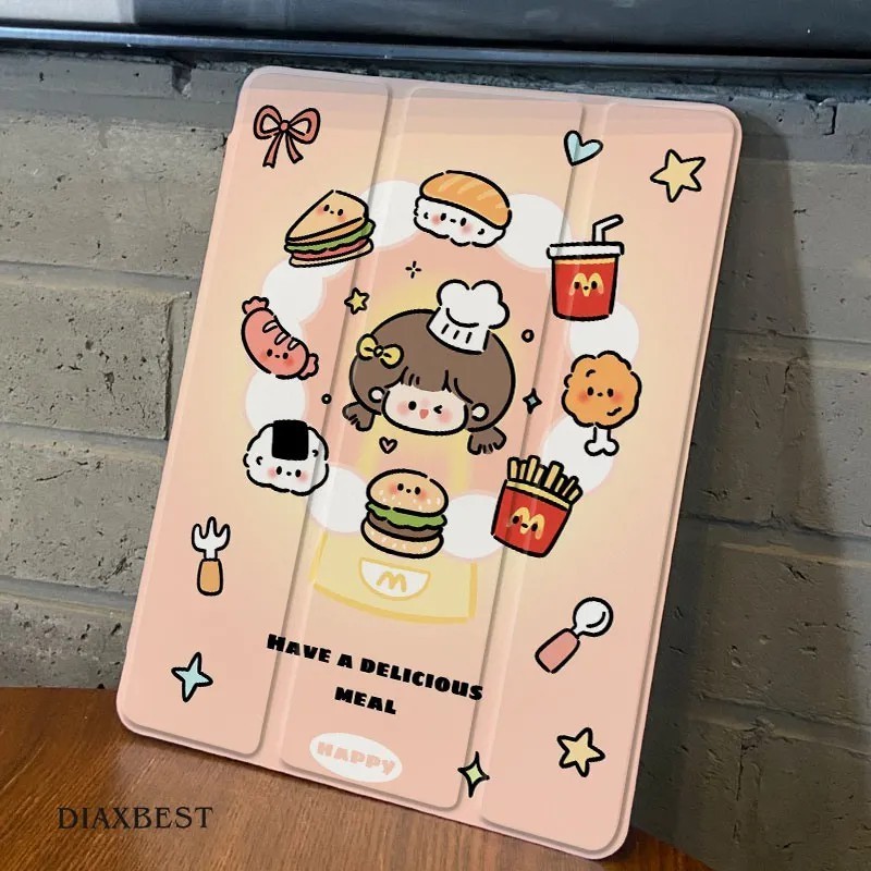 Kartun lucu Case Tablet 2in1 Bisa Dilipat + Anti Jatuh Cocok untuk ipad Air1/2 Gen 5/6 9,7 ” /iPad G