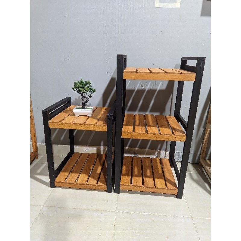 rak dispenser galon rak kayu serbaguna penyimpanan