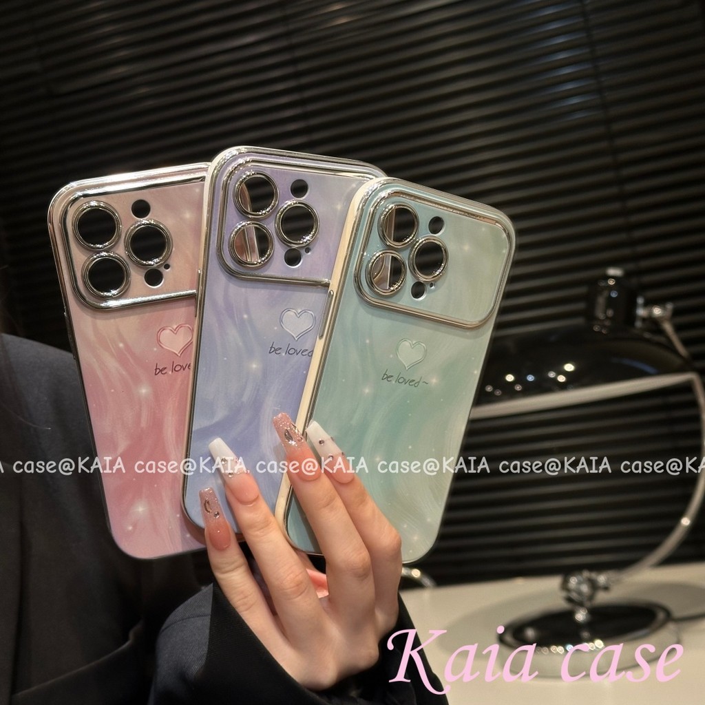 case iPhone 11 Hati bermotif bulu Casing ponsel cocok untuk iPhone 7PLUS XS XR 11 11PRO 12 12PRO 12P