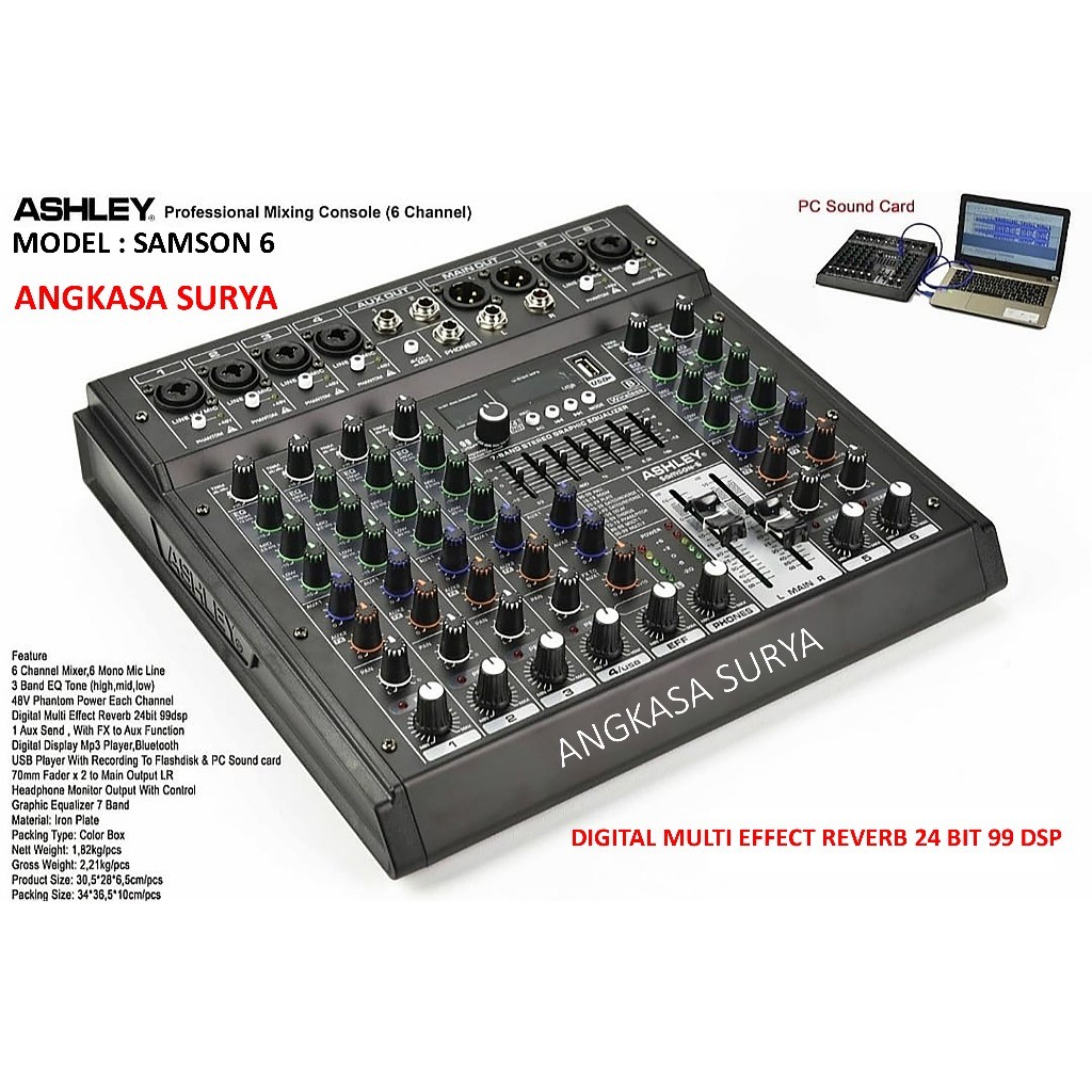 Mixer Audio ASHLEY SAMSON 6 ORIGINAL/ MIXER ASHLEY SAMSON6