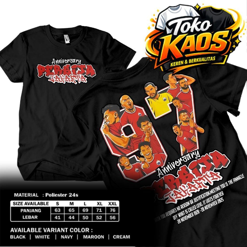 KAOS ANNIVERSARY PERSIJA-CUTTON COMBAD 30S KAOS PERSIJA JAKARTA