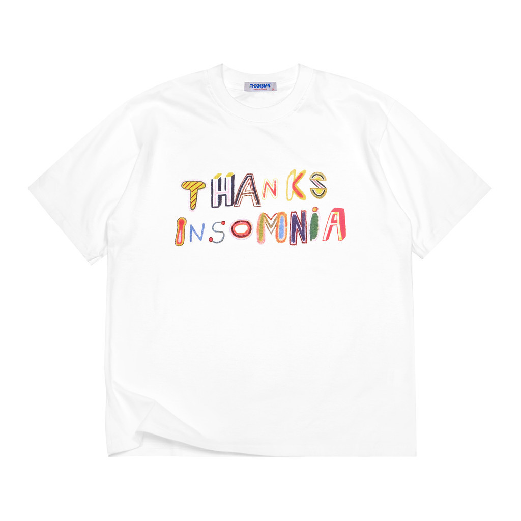 COD | Tshirt Typo Freissa Katun Putih Thanksinsomnia