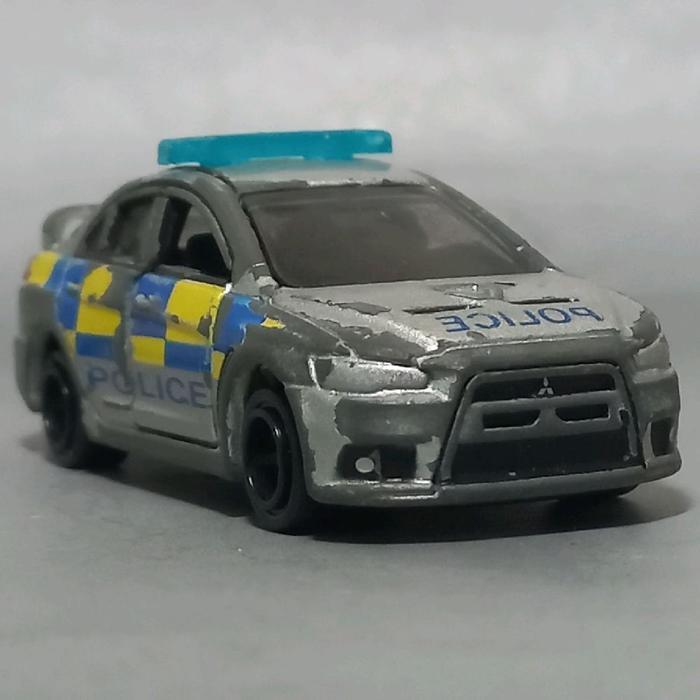 Diecast Tomica Mitsubishi Lancer Evo X Police Tomy Evolution 10