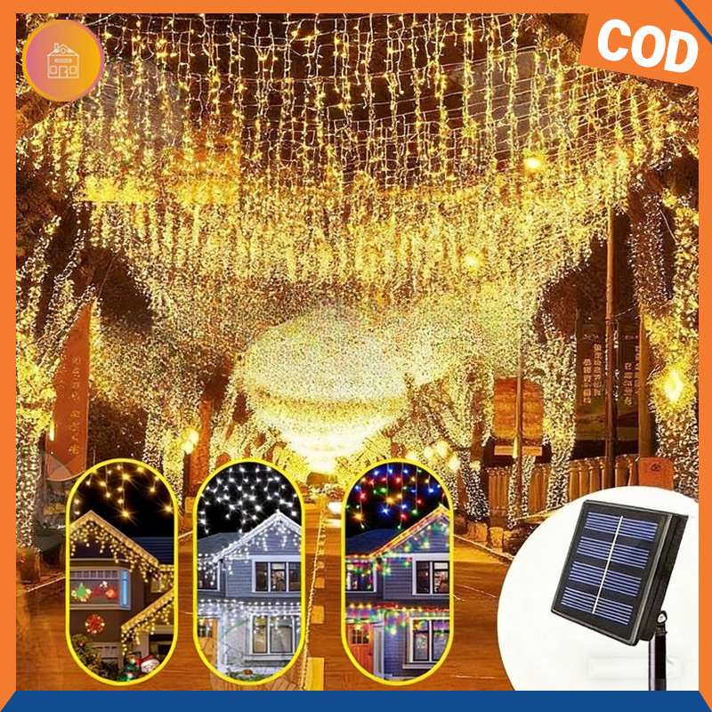 Lampu Tirai Rumbai Hiasan LED 4.5M RGB Lampu Hias Jaring Pesta Lampu Backdrop Lamaran Lampu Hias Tir