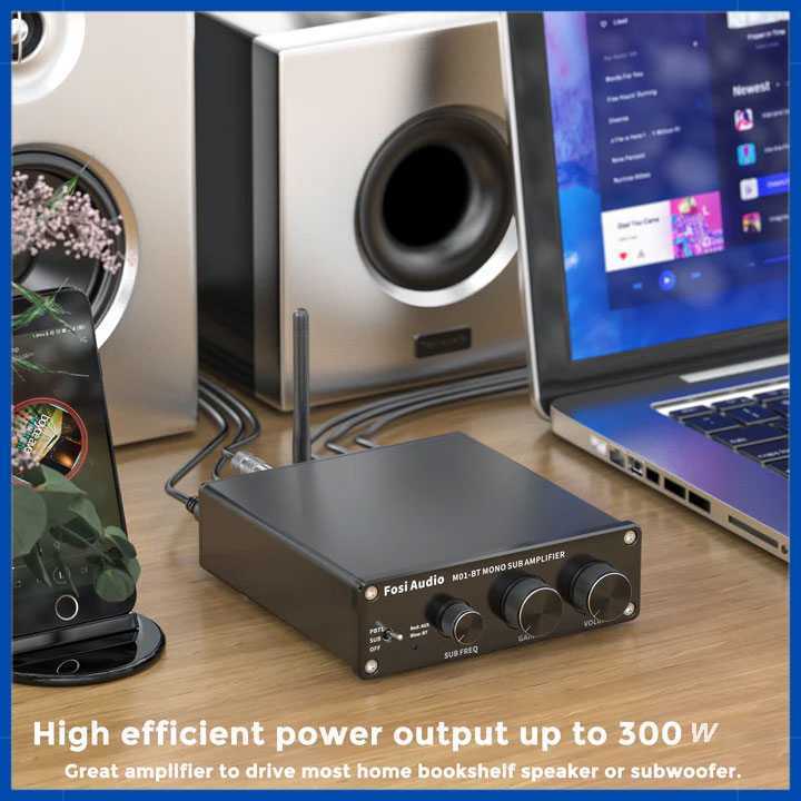 Fosi Audio Subwoofer Amplifier Mono Channel 300W TDA7498E - M01-BT