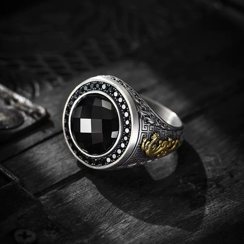 925 Cincin Terbuka Pria Cincin Pixiu Perak Thailand