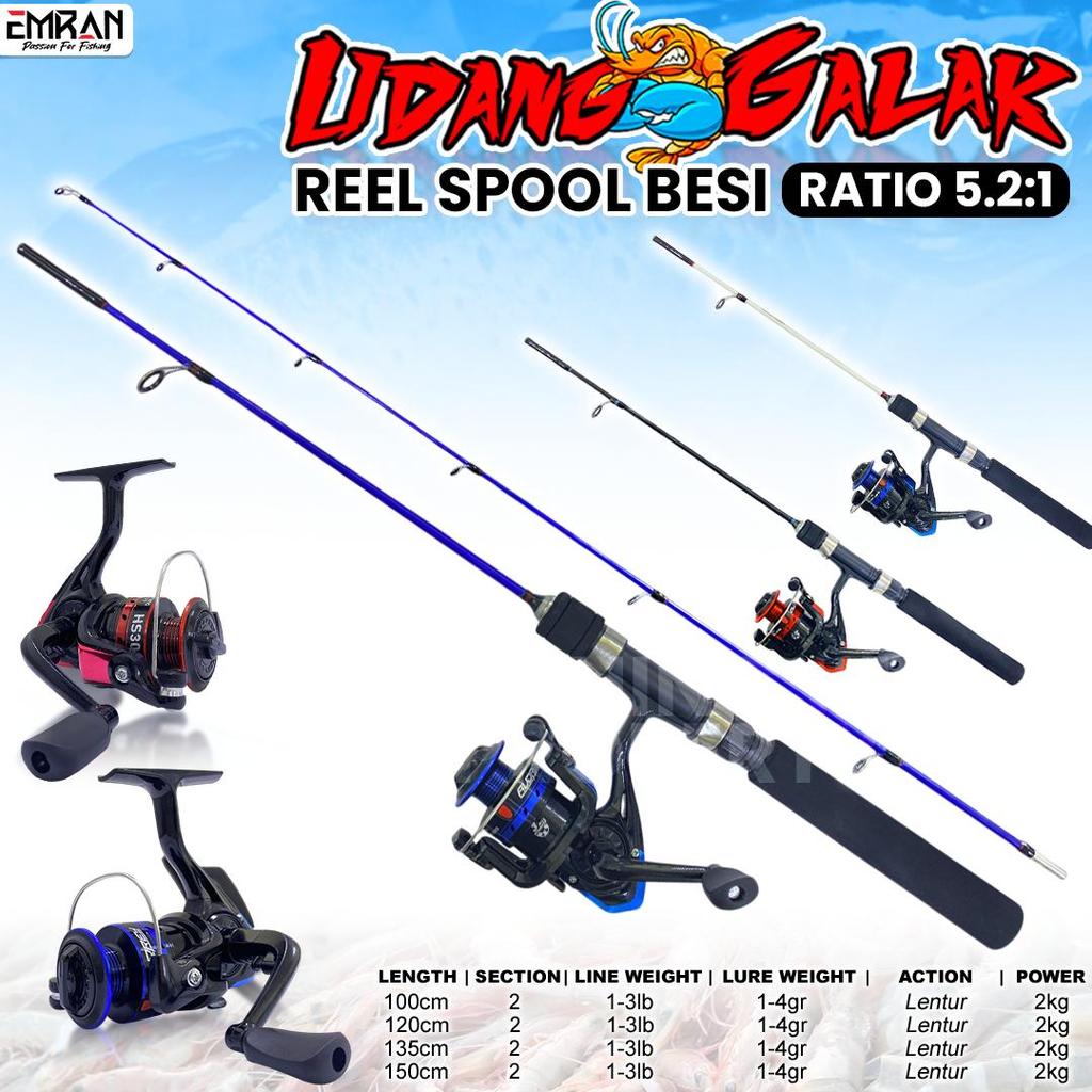 Joran pancing Udang Galak Fiber Solid 1-3 LB pancing mancing