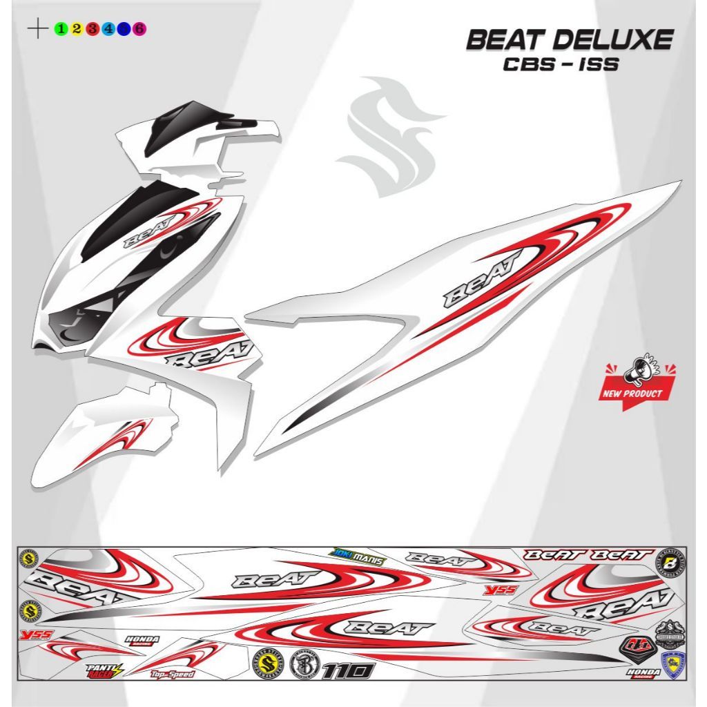 STRIPING MOTOR / STICKER BEAT DELUXE 2020 / 2023 / STRIPING BEAT CBS