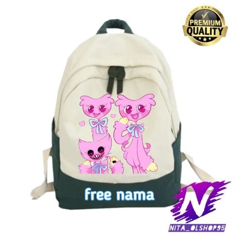 tas sekolah anak huggy wuggy pink - Adnan Apparel