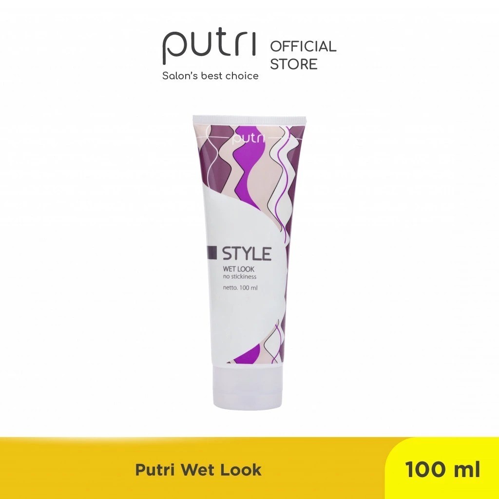 Putri Wet Look – Styling Gel Rambut Tahan Lama | Wet Look Hair Gel | Styling Gel Rambut Pria & Wanit