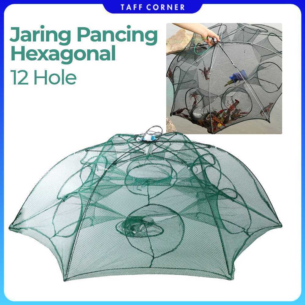 Jaring Pancing Ikan Hexagonal 12 Hole Fishing Net Trap Cage - H14572
