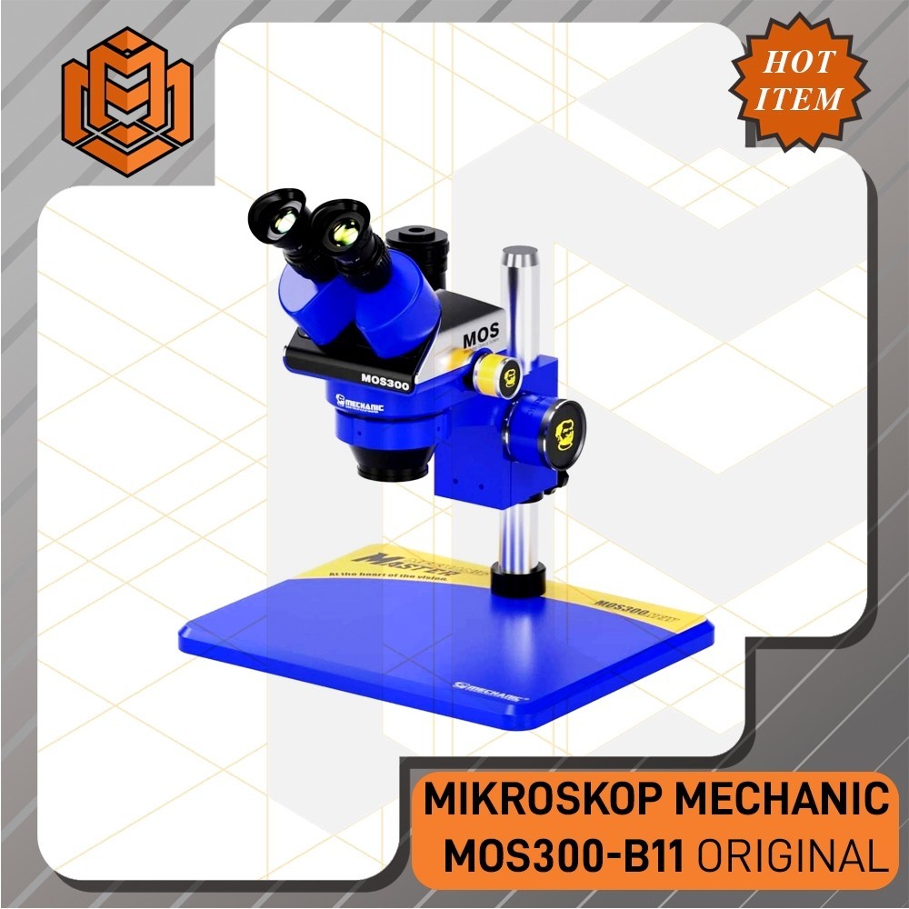 MM - Mikroskop Mechanic Trinokuler Mos300 B11 New Series / Mikroskop Trinokuler Mechanic Mos 300 B11