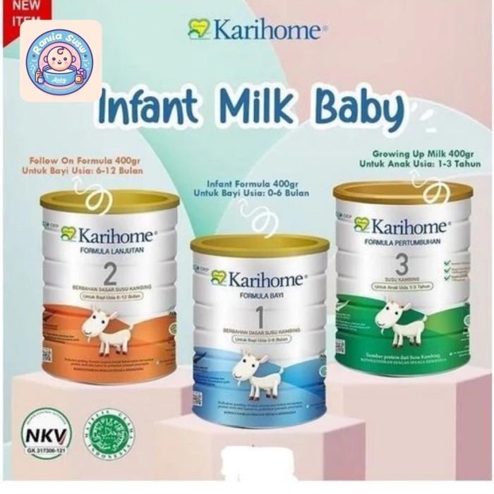 [JODO GROSIR] Karihome Susu Formula Kambing Step 3 400g untuk Anak 1-3 Tahun Rasa Plain Kemasan Kale