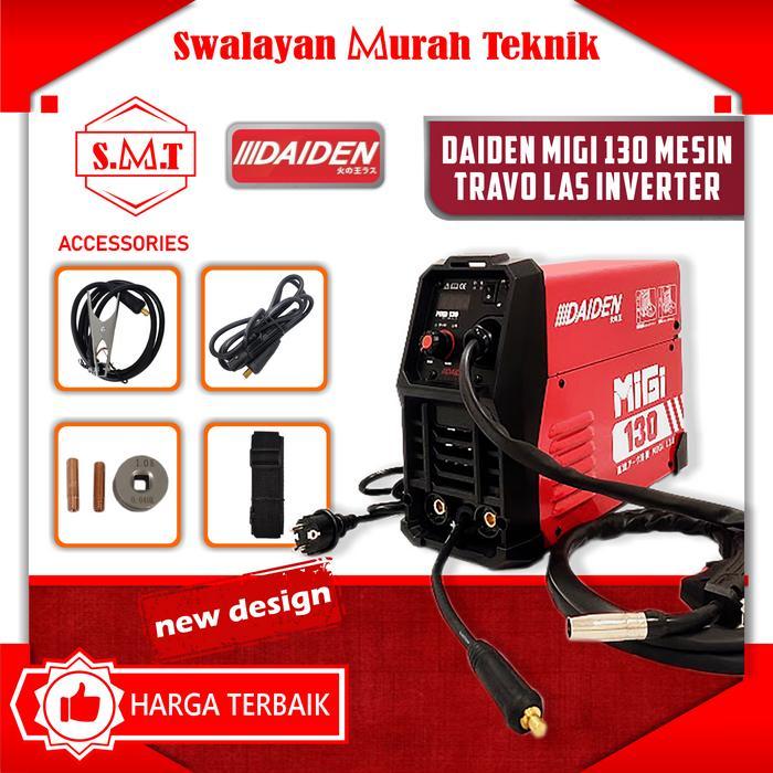 DAIDEN MIGi 130 MESIN TRAVO LAS INVERTER MIG CO2 TIG MMA 2T/4T WELDING