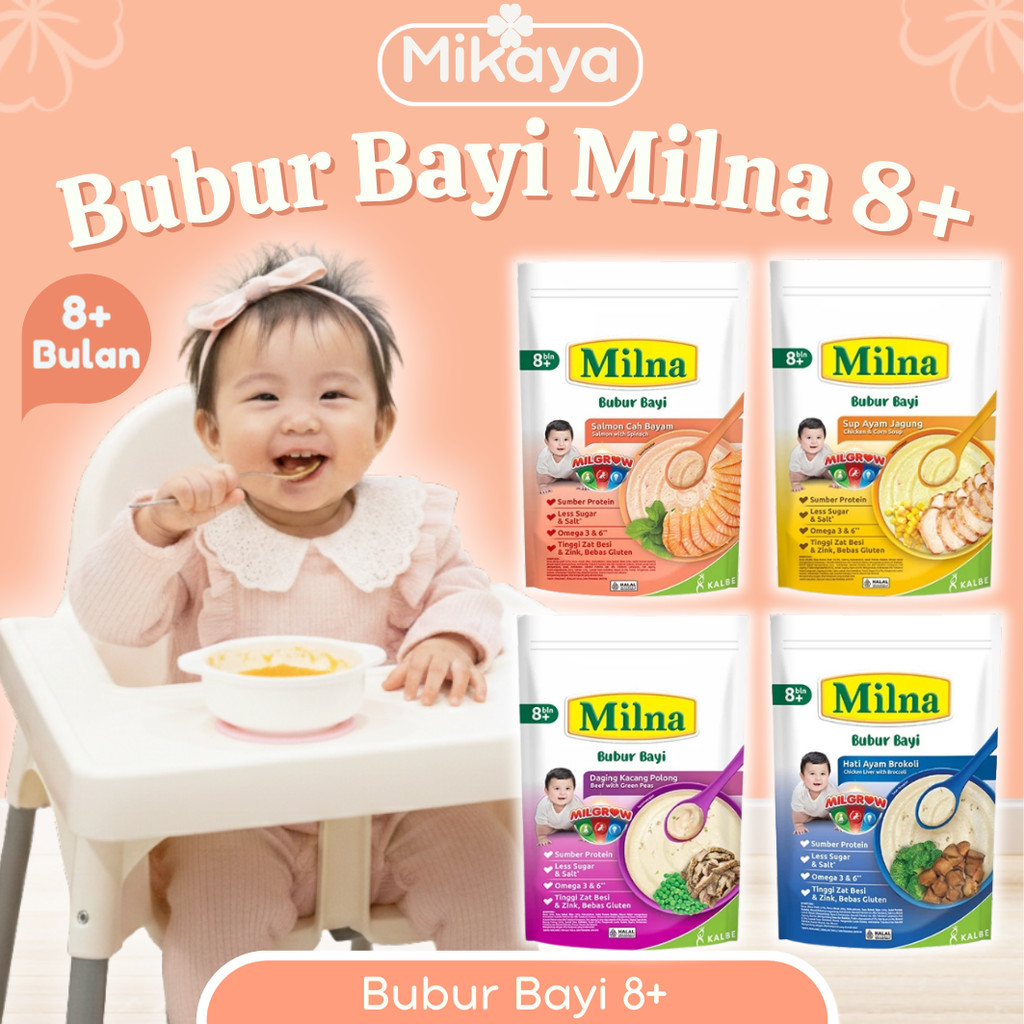 Milna Bubur Bayi 8 Bulan Bubur MPASI Sehat Milna Bubur Bayi Milna Tanpa Pengawet Tinggi Vitamin