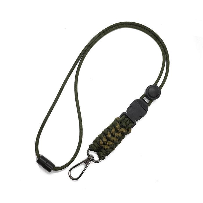 Lanyard - Tactical Gantungan ID Card Tag Name - Model Blackhawk / Govo - Full Black