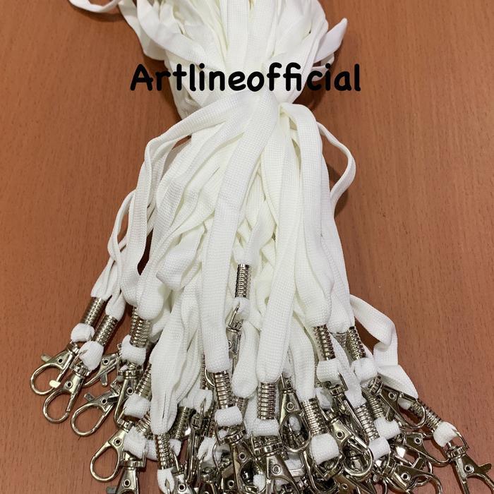 Tali id card kait Besi | Tali id card nametag | Tali lanyard gantungan id harga 1 pack (100 pcs) - P