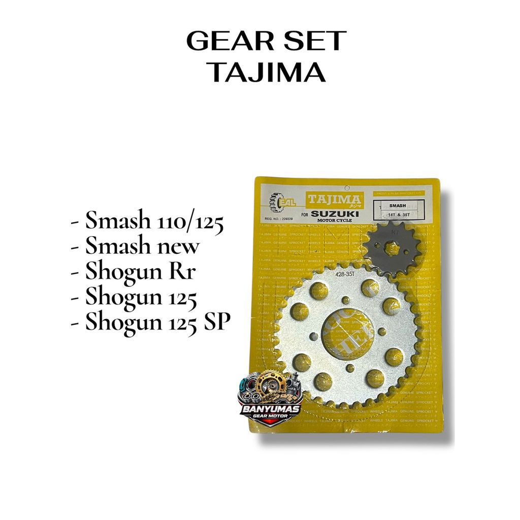 Gear Gir Belakang + Depan Smash Shogun 125 428