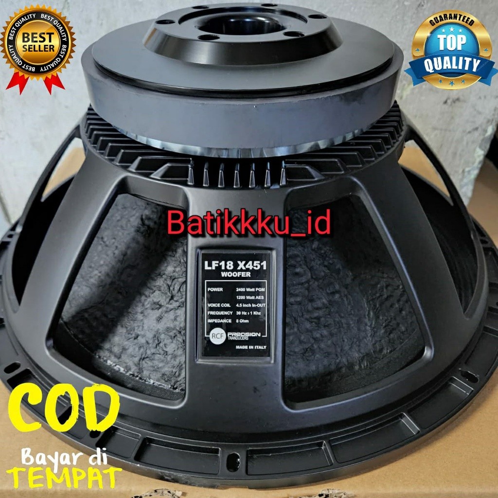 Speaker Komponen RCF LF18X451 LF18 X451 LF 18 X 451 18 INCH COIL 4,5 INCH SUB WOOFER