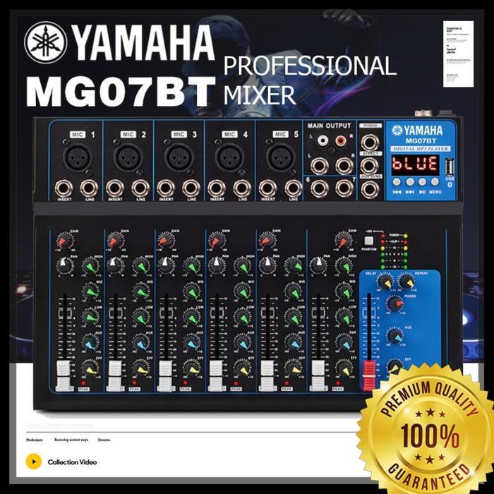 YAMAHA Mixer MG04BT/MG07BT Mini Mixer 4 Channel Bluetooth untuk Rekaman Langsung dan Panggung dengan
