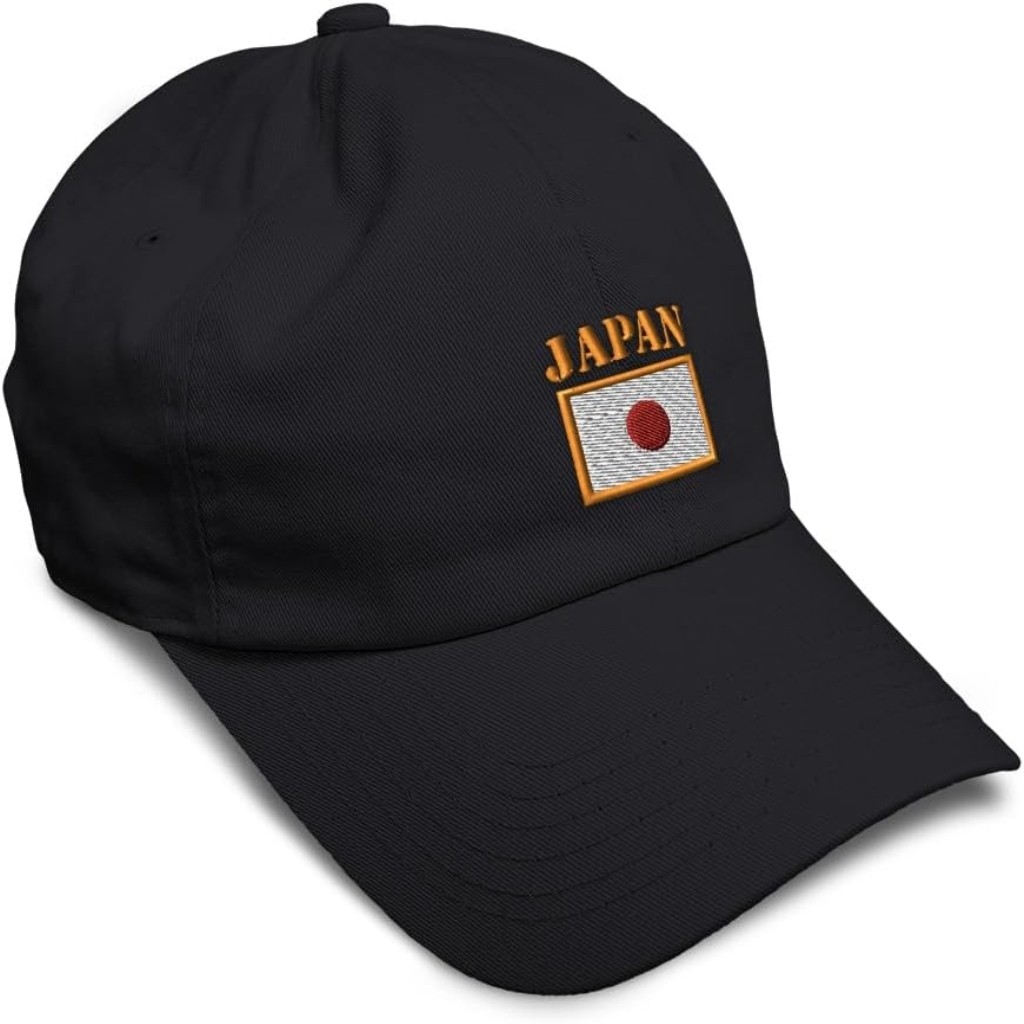 Speedy Pros Soft Baseball Hat Embroidered Dad Hat Japan Flag Embroidery Men & Ladies Baseball Cap Co