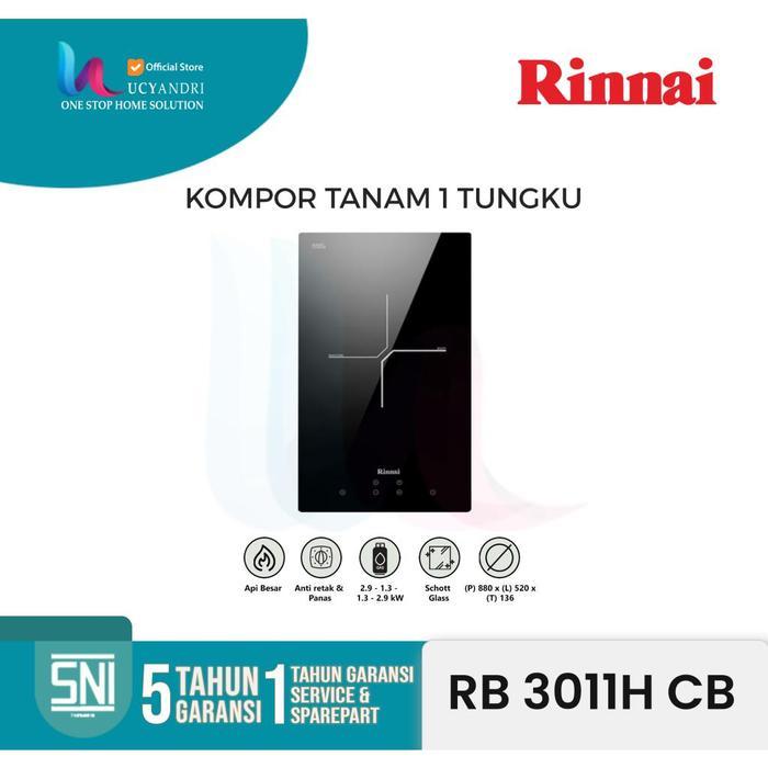 kompor tanam listrik induksi 1 tungku RINNAI RB 3011 HCB - Packing Standart, Unit Only