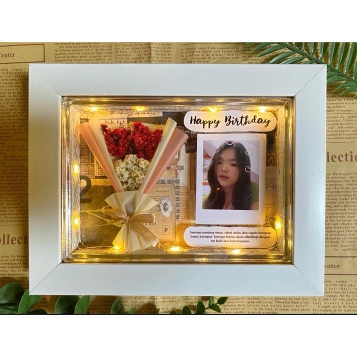Dried flower 13x18cm hadiah valentine kado valentine kado pernikahan kado anniversary pacar kado  ni