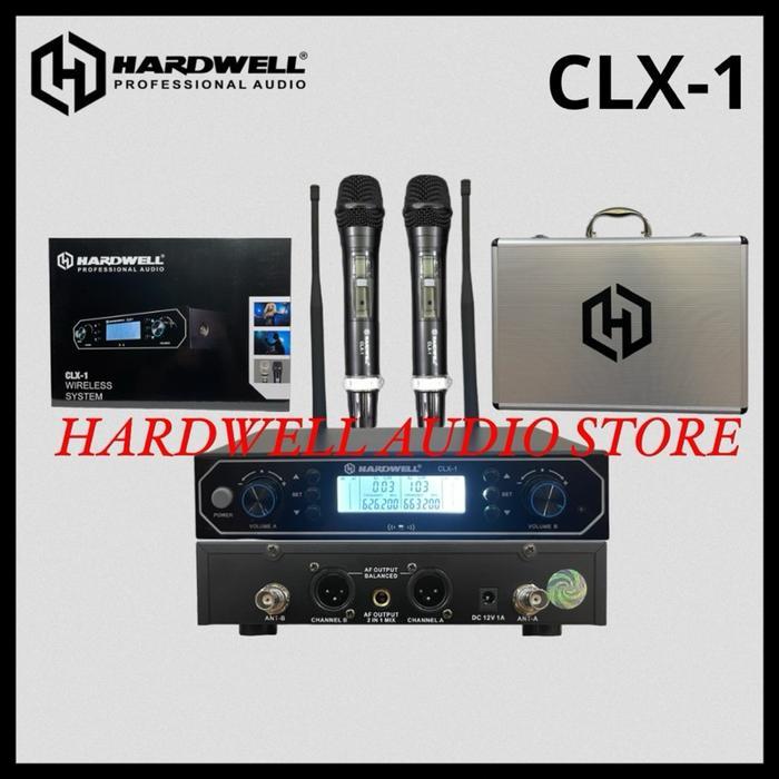 Mic Wireless Hardwell CLX 1 Original Double Mic Handheld - Hitam