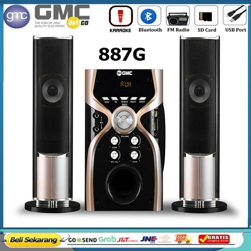 GMC 887G Speaker Multimedia Aktif Ada BLUETOOTH PORT USB Bisa Karaoke Suara SUPER BASS