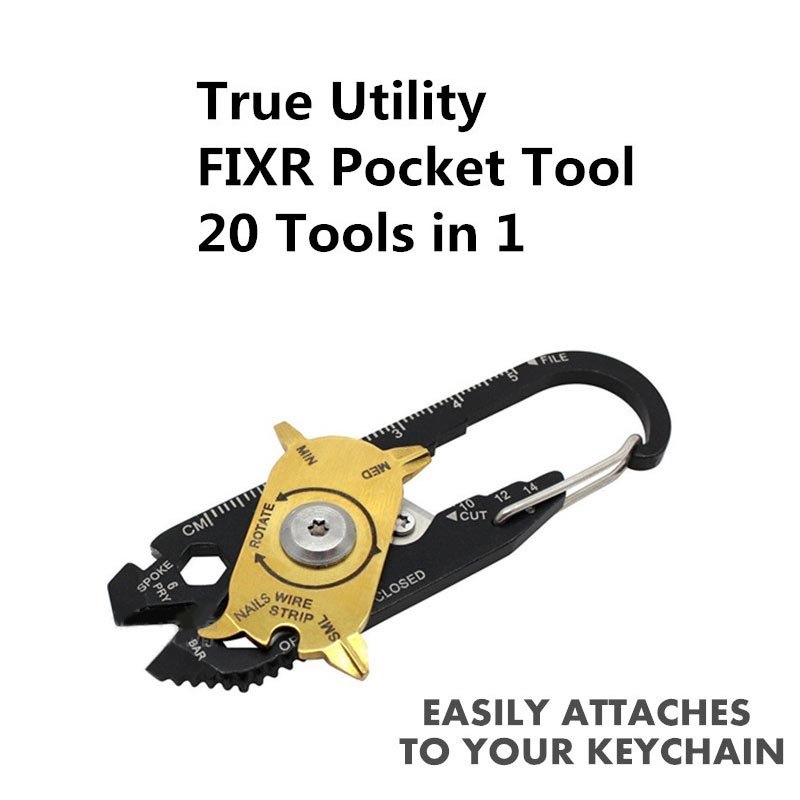 Pocket MultiTool 20 in 1 EDC Survival Keychain Tool - Alat Multifungsi Gantungan Kunci - Multitool M