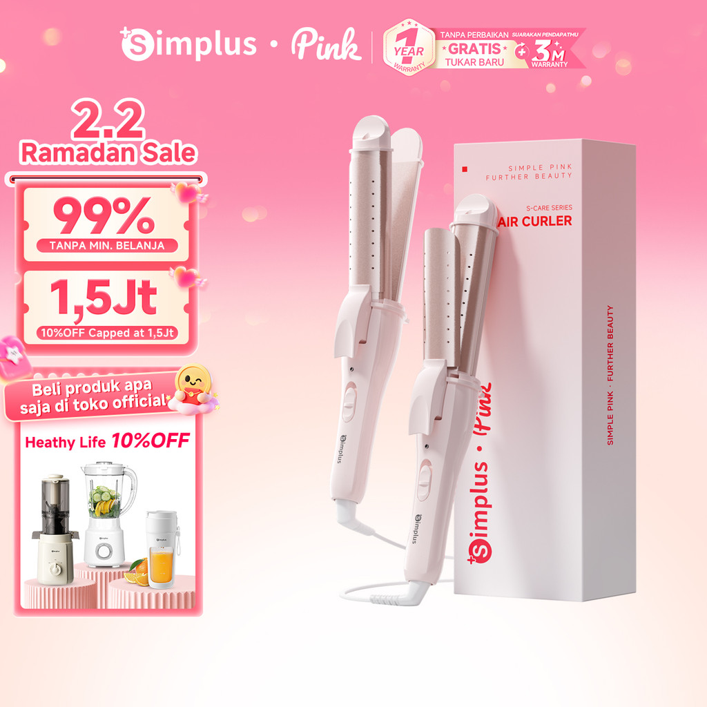 SimplusPink 30MM Catokan Rambut 2in1 Sagitarius Hair Styler catokan curly Styler catokan