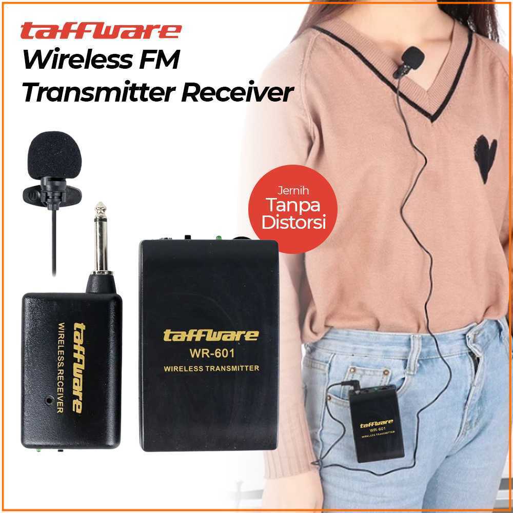 Taffware Mikrofon Wireless FM Clip On Transmitter Receiver Jack 6.3mm - WR-601