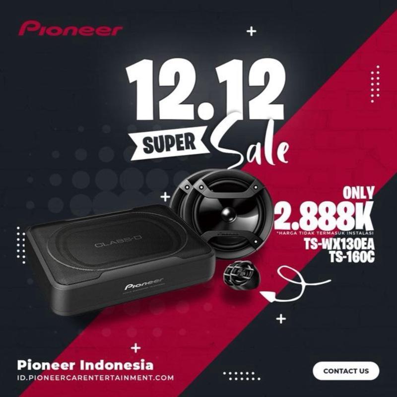 Paket paketan audio mobil pioneer subwofer kolong tswx 130ea + speaker- GARANSI RESMI - 100% BARANG 