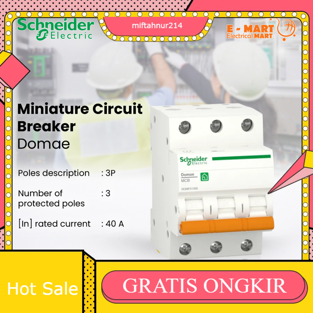 Schneider Domae MCB 3Phase 40A