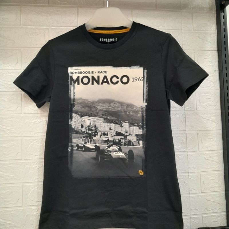 COD-kaos bombboogie hitam original 100% slmt monaco 12E55B4BK kaos oversize baju kaos pria