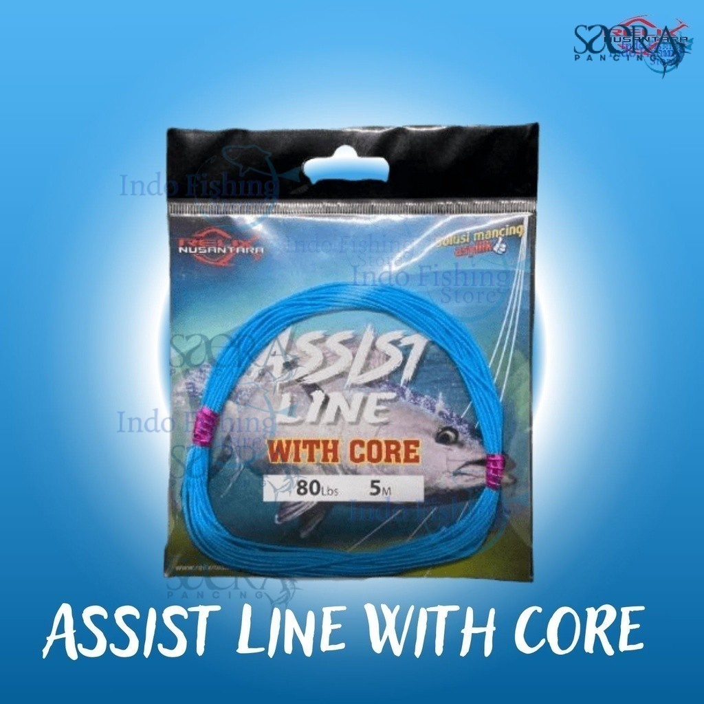 Saera Pancing Assist Line With Core RN Senar Pancing Laut penyambung Umpan dan PE Leader