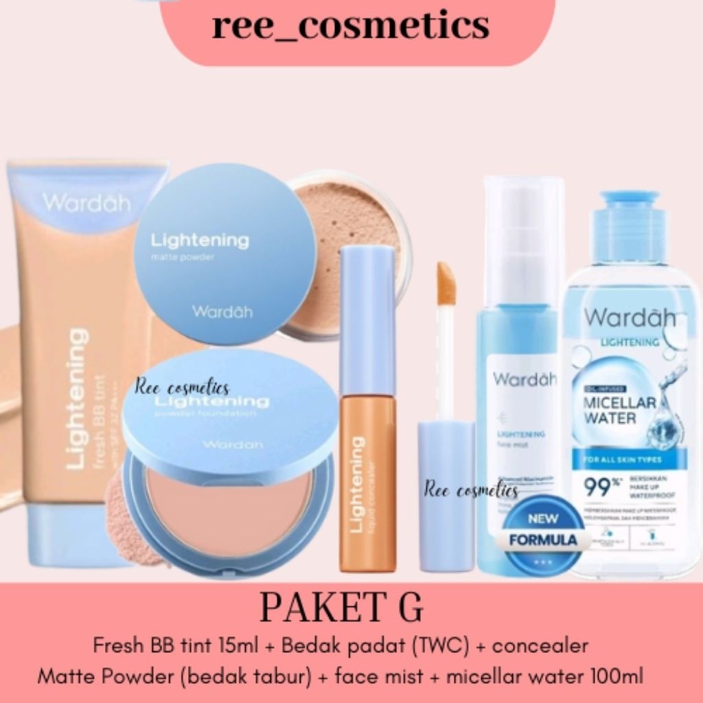 Wardah Lightening Paket Make Up Lengkap 1 Set | Make Up Wardah