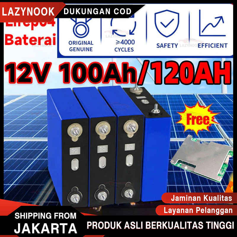 120AH/100AH Lifepo4 Cod 100% Baterai Baru 2026 CATL/BYD Battery Lifepo4 12v 120AH/100AH Battery Life
